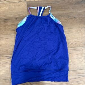 Ivivva Vibrant Blue Tank with Multicolor Straps